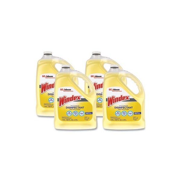 Sc Johnson Windex, MultiSurface Disinfectant Cleaner, Citrus, 1 Gal